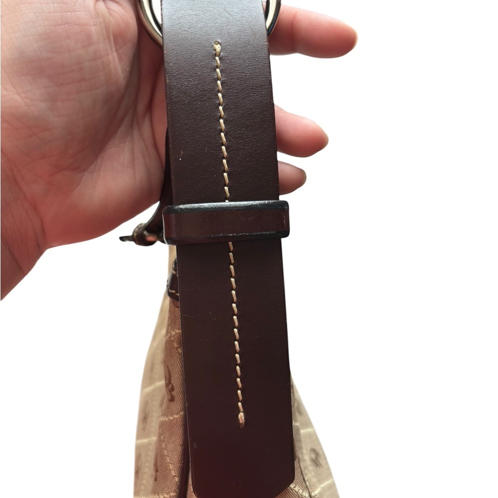 Dooney & Bourke Tan and Brown Monogram Shoulder Bag - Picture 13 of 16